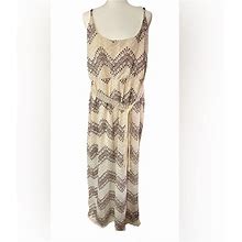 Venus Dresses | New Crochet Maxi Dress | Color: Brown/Cream/Red | Size: 2X