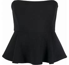 PINKO - Off-Shoulder Peplum Top - Women - Elastane/Polyester/Polyester/Acetate - 38 - Black