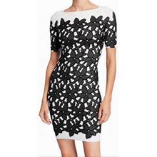 Milly Dresses | Milly Floral Mesh Jacquard Sheath Dress | Color: Black/White | Size: P