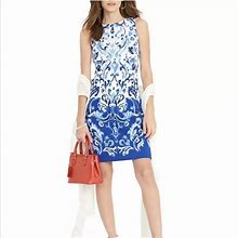 Ralph Lauren Dresses | Nwt, Ralph Lauren Blue & White Sleeveless Dress! | Color: Blue/White | Size: 14