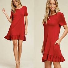 Hpflirty Babydoll Dress | Color: Red | Size: Various