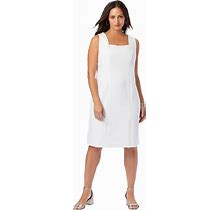 Plus Size Women's Bi-Stretch Sheath Dress By Jessica London In White (Size 16 W)