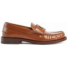 Gucci Women's Gucci Cut Leather Loafers - Brown - Size 7