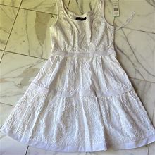 Nine West Dresses | Nine West Eyelet Dress | Color: White | Size: 8