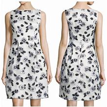 Lela Rose Dresses | Lela Rose Betsy Ivory Black Floral Sheath Dress Size 8 | Color: Black/White | Size: 8