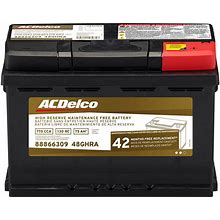 Vehicle Battery-42 Month Warranty High Reserve Acdelco 48Ghra Duramax