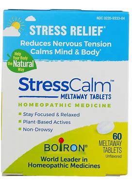 Boiron Stresscalm Meltaway Tablets - Unflavored Vitamin | 60 Tabs