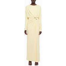 Simkhai Women's Maisie Long Sleeve Draped Dress - Yellow - Size 2 - Sulfur