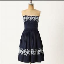 Anthropologie Dresses | Anthropologie Girls From Savoy Embroidered Dress | Color: Blue/Red | Size: 2