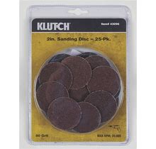 Klutch 2in. Sanding Discs, 25-Pk., 80 Grit