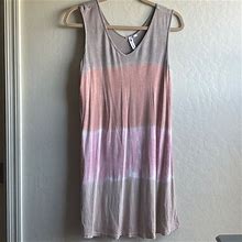 Cable & Gauge Dresses | Pre-Loved Cable & Gauge Women's A Line Tie-Dye Dress Gray Pink Mini | Color: Gray/Pink | Size: Medium