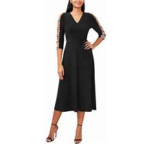 Msk Womens Embellished Long Cocktail And Party Dress