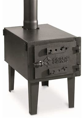Guide Gear Outdoor Wood Burning Stove, Portable With Chimney Pipe For Cooking, Camping, Tent, Hiking, Fishing, Backpacking