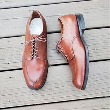 Alden Shoes | Rare Vintage Alden 302 Cdi Brown Calf Leather V-Tip Algonquin Toe Derby Shoes | Color: Brown | Size: 9.5