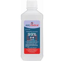 Epic Medical Supply 99% Isopropyl Alcohol, 16 Oz. Bottle, General Purpose Cleaner, Technical Grade