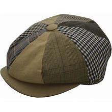 Epoch Men's Patchwork Plaid Apple Cap Newsboy Cabbie Golf Hat Multi Color