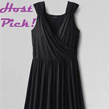 Lands' End Dresses | Wrap-Front Sleeveless Knit Dress | Color: Black | Size: 3X