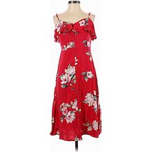 Boohoo Casual Dress: Red Dresses - Women's Size Medium