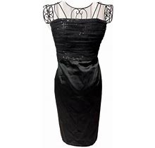Lauren Ralph Lauren Dress Sz 6 Black Strapless Sequins Party Dress Lil