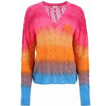 Etro Gradient Wool Cable Knit Sweater