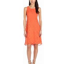 Nine West Dresses | Nine West Women's Floral High Low Shift Dress Nwot | Color: Orange | Size: Xl