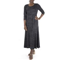 Women's Nina Leonard Sylvia Midi Dress, Size: Small, Dark Grey