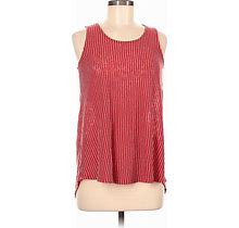 Workshop Republic Clothing Sleeveless Top Red Print Scoop Neck Tops - Women's Size Medium