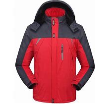 Men With Matching Color Thickened Cotton Padded Jacket Large Pocket Work Jacket