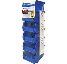 Quantum Storage 4-1/8 in. W X 5-1/2 in. H Stack And Hang Bin Polypropylene 6 Pk Blue