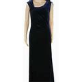 Miusol Women Blue Velvet Ruched Asymmetric Sheath Dress Size M