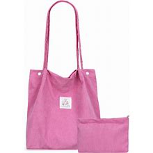 Iioscre Corduroy Tote Bag For Women,Large Capacity Casual Shoulder Handbags,Mini Multi Purpose Handbag