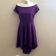 Purple Off Shoulder Dress, Large | Color: Purple | Size: L