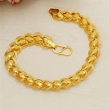 Personalized Men`S Gold Bracelet 22K Yellow Gold Men Bracelet Daily