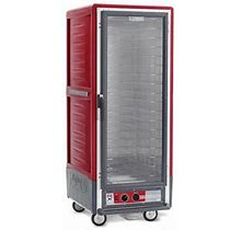 Metro C539-HFC-4 Full Height Insulated Mobile Heated Cabinet W/ (18) Pan Capacity, 120V, Clear Door, Fixed Wire Slides, Chrome