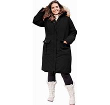 Plus Size Women's The Arctic Parka™ In Knee Length By Woman Within In Black (Size 18/20) Coat