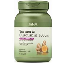 GNC Herbal Plus Turmeric Curcumin 1000Mg 60 Caplets Extra Strength Antioxidant