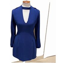 Bebe Dress Royal Blue Slit Sleeve
