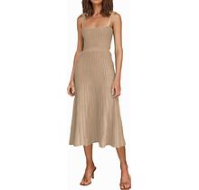 ARTFREE Womens Ribbed Knit Summer Maxi Dresses Tie Straps Square Neck Party Long Dress