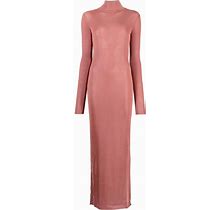 Saint Laurent Knitted Maxi Dress - Pink