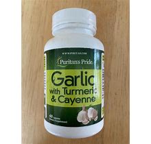 Puritan's Pride Garlic With Turmeric & Cayenne 60 Capsules Dietary Supplement