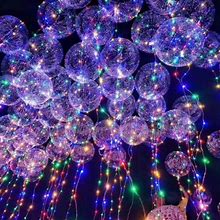 Clearance Sale!!! 18 Inch Led Light Up Bobo Balloon Colorful/ Warm White Lights, Fillable Light Up Balloons With Helium, Great For Christmas Party, Ho