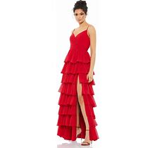 Ieena Duggal - 55416I Tiered High Slit A-Line Dress