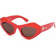 Emilio Pucci Sunglasses EP0214 66J Shiny Red/Roviex 50mm Female Plastic