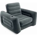 Intex Inflatable Pull Out Sofa Chair Sleeper With Twin Sized Air Bed