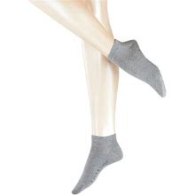 Falke Women's Family Cotton Anklet Socks In Light Grey Melange (47629) | Size Medium/Large | Herroom.Com