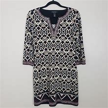 White House Black Market Dresses | White House Black Market Knit Shift Dress J5 | Color: Black/White | Size: S