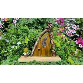 Fairy House Or Gnome Home With Moss Green Door (703)