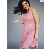 Lb15 - Lane Bryant Pink Blush Lace Sun Sleeveless Dress 22 24 3X