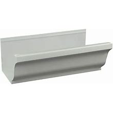 5 in. X 8 ft. K-Style Low Gloss White Aluminum Gutter