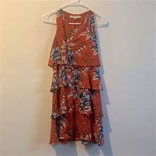Loft Dresses | Ann Taylor Loft Tiered Summer Dress Size Xxs Petite. Never Been Worn With Tags. | Color: Orange | Size: Xxsp